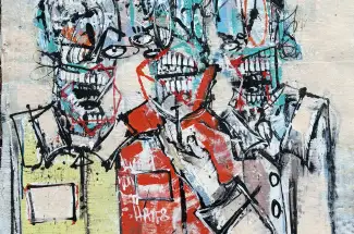 Joseph GilgunYou Can’t Have Three HalvesOriginal ~ Acrylic on Canvas