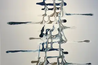 Kirsty MackayLimitlessOriginal ~ Industrial paints on Canvas