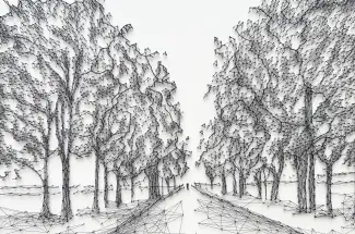 Imogen MorrisThreaded HorizonStitched Thread on Board