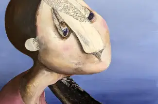 Anna E DaviesFemale Head Study IVOil on Board