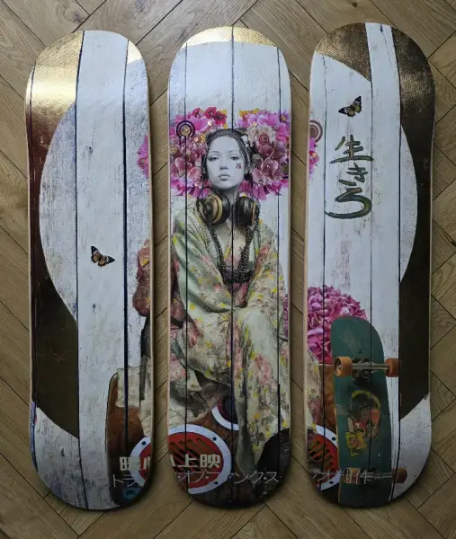 Click Here To Enlarge This Photo Of Golden Skate deck Trio