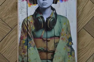 Gareth Tristan Evans &lpar;aka The Trunk of Funk&rpar;Sit and StareSkate Board Art