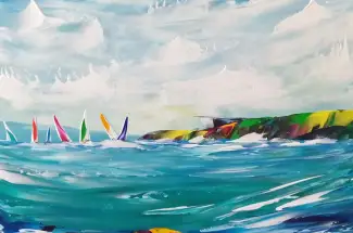 Jan NelsonAfrican SkiesOriginal Art Acrylic on Canvas