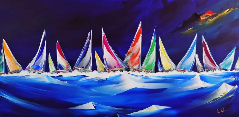 Click Here To Enlarge This Photo Of Late Evening Sail