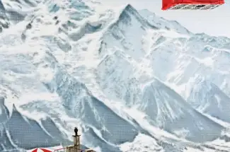 Nick HoldsworthChamonix Mont BlancOriginal Art - Paints on Printed Board