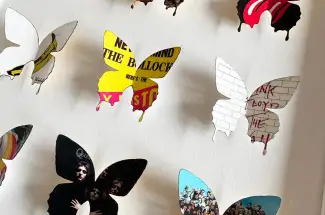 Gareth Tristan Evans &lpar;aka The Trunk of Funk&rpar;Rock N' Roll Butterflies IOriginal Mixed Media