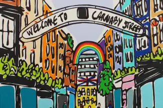 Rachel TigheCarnaby Street RainbowOriginal ~ Acrylic on Canvas