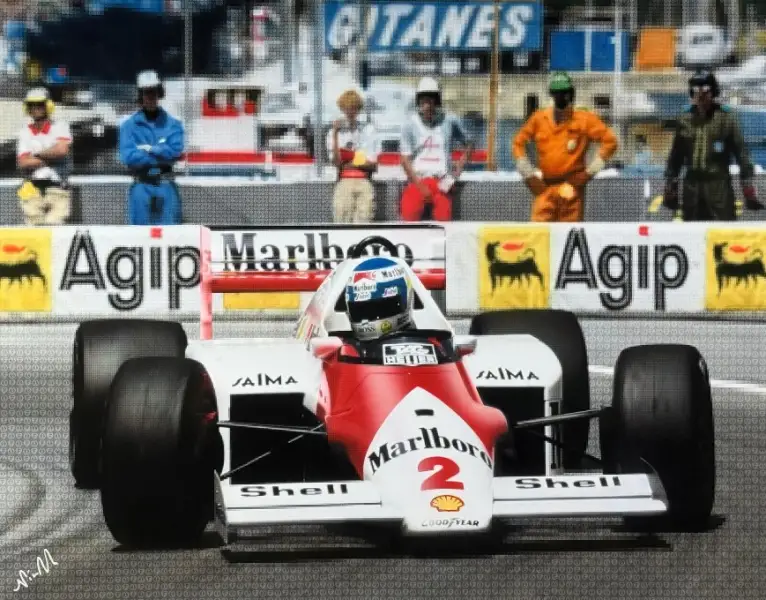 Click Here To Enlarge This Photo Of McLaren&rsquo;s Keke Rosberg In Race Action&comma;