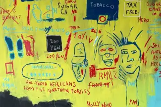 David HentyHollywood AfricansOil and Ink stick on Canvas