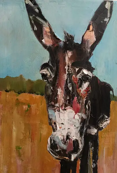 Click Here To Enlarge This Photo Of Burro Solo en Campo