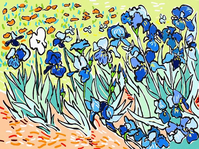 Click Here To Enlarge This Photo Of Field of Irises
