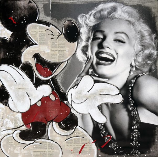 Click Here To Enlarge This Photo Of Laughing Marilyn and Mickey