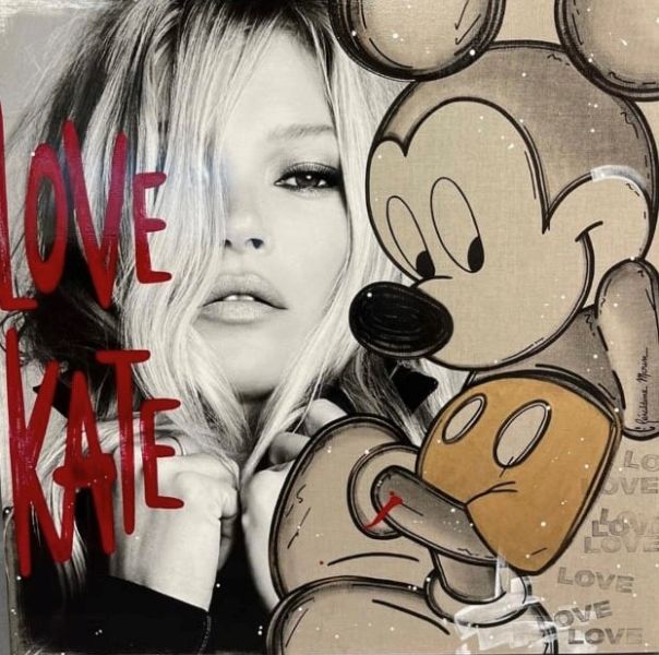 Click Here To Enlarge This Photo Of Kate Moss and Mickey Mouse
