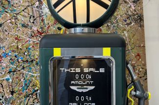 Erik SalinAston Martin 007 Petrol PumpOriginal ~ Mixed Media Sculpture