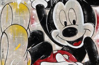 Geraldine MorinMickeyOriginal ~ Mixed Media on Canvas