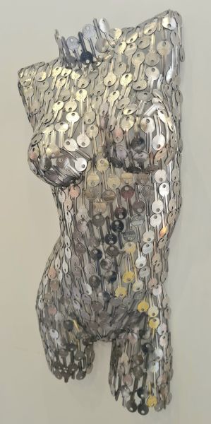 Click Here To Enlarge This Photo Of Female Torso Key Wall Hanging Sculpture