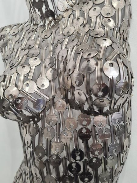 Click Here To Enlarge This Photo Of Female Torso Key Wall Hanging Sculpture